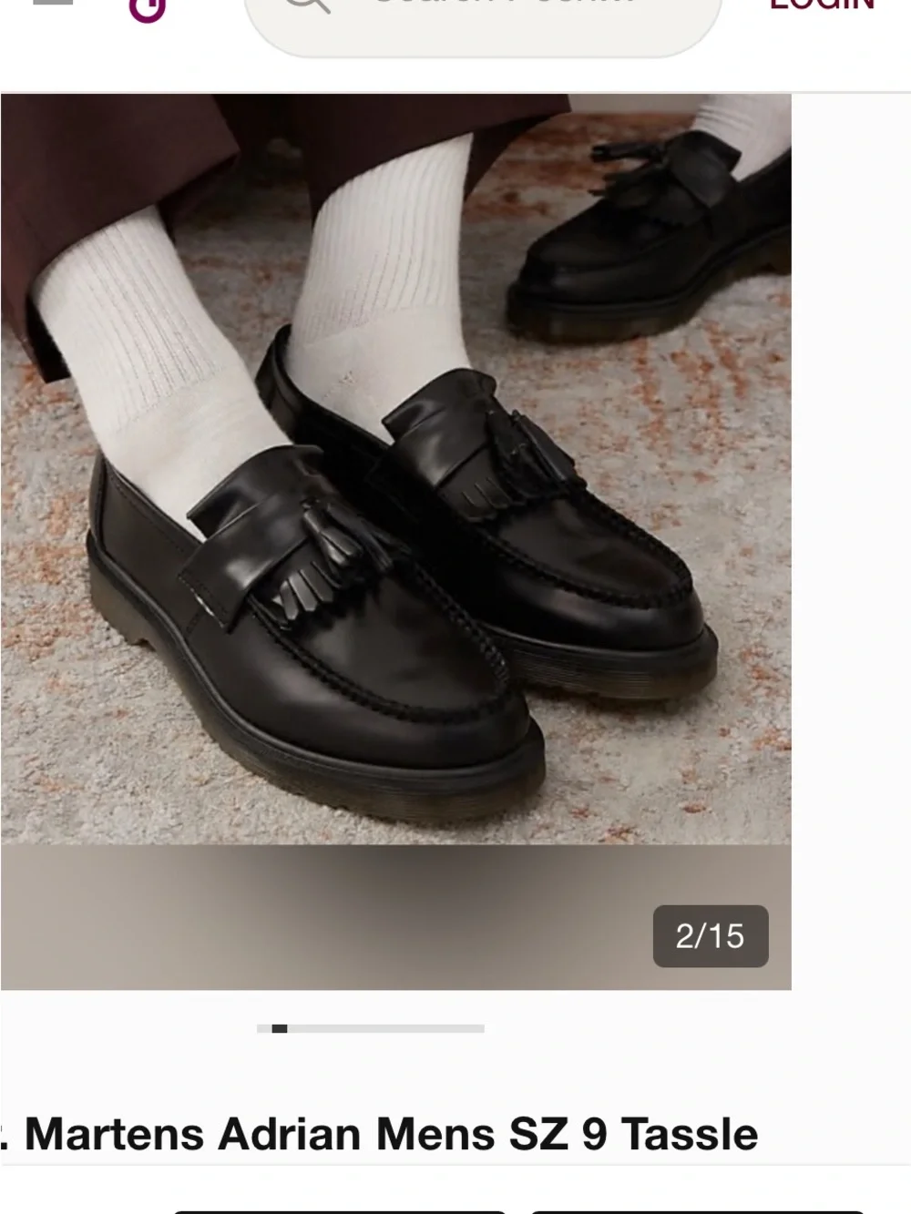 Dr. Martens Black Leather Tassel Loafers